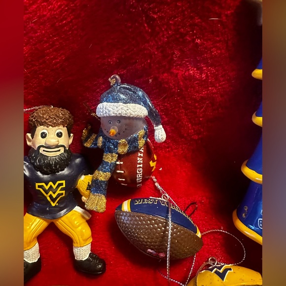 WVU West Virginia Mountaineers Christmas Ornament bundle, excellent condition. - Picture 4 of 9